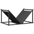 Leñero negro 70x43x34,5 cm Acero laminado en