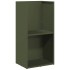 Leñero verde oliva 40x30x80 cm Acero laminado en