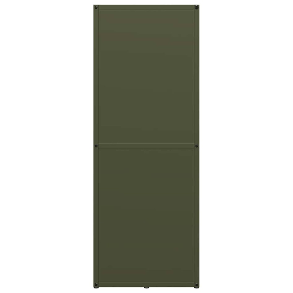 Leñero verde oliva 40x30x80 cm Acero laminado en