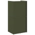 Leñero verde oliva 40x30x80 cm Acero laminado en
