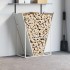Leñero blanco 69,5x35x81 cm Acero laminado en