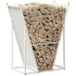 Leñero blanco 69,5x35x81 cm Acero laminado en