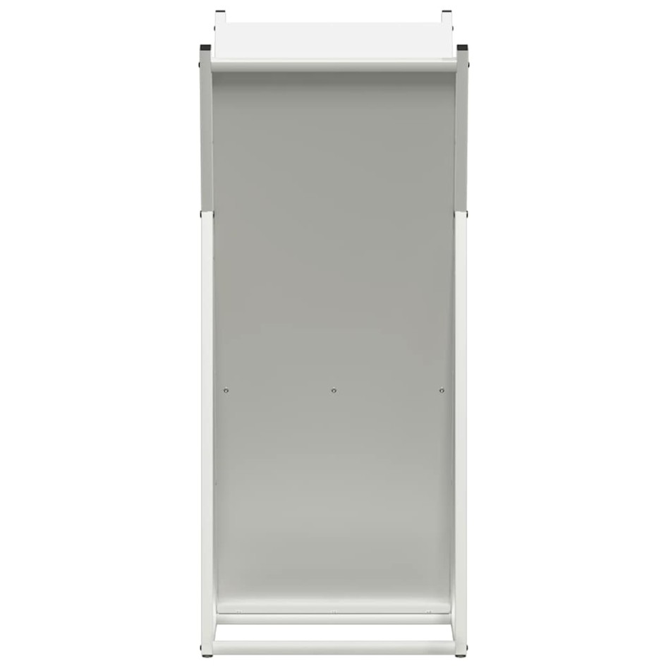 Leñero blanco 69,5x35x81 cm Acero laminado en