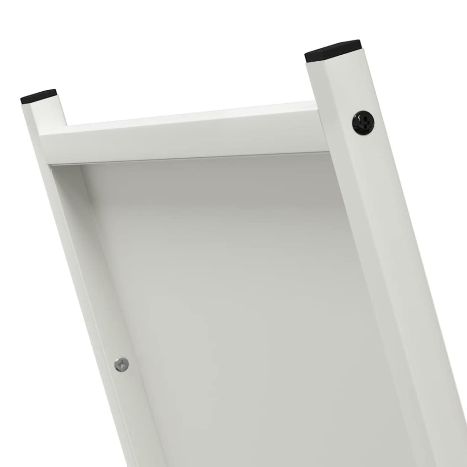 Leñero blanco 69,5x35x81 cm Acero laminado en