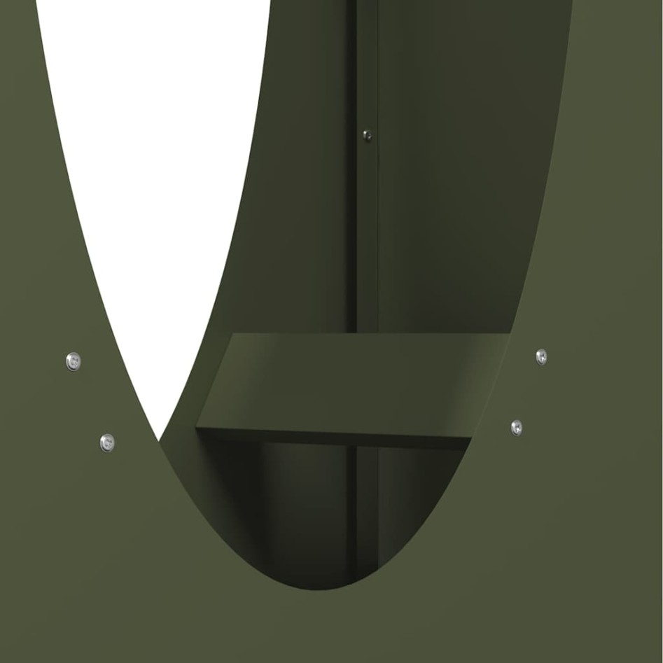 Leñero verde oliva 50x23x100 cm Acero laminado en