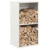 Leñero blanco 40x30x75 cm Acero laminado en