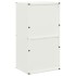 Leñero blanco 40x30x75 cm Acero laminado en