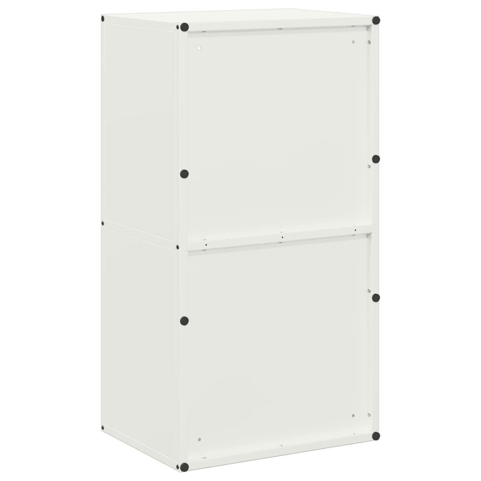 Leñero blanco 40x30x75 cm Acero laminado en