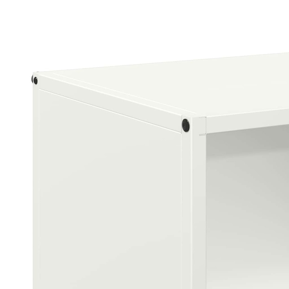 Leñero blanco 40x30x75 cm Acero laminado en