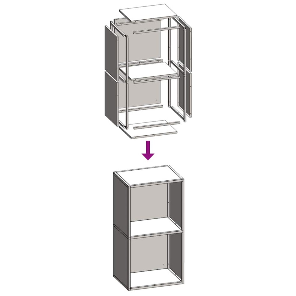 Leñero blanco 40x30x75 cm Acero laminado en