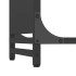 Leñero negro 60x28x65 cm Acero laminado en