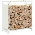 Leñero blanco 60x28x65 cm Acero laminado en