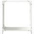 Leñero blanco 60x28x65 cm Acero laminado en