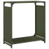 Leñero verde oliva 60x28x65 cm Acero laminado en