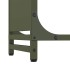 Leñero verde oliva 60x28x65 cm Acero laminado en