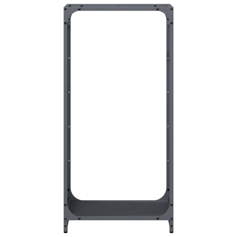 Leñero antracita 44x28x90 cm Acero laminado en