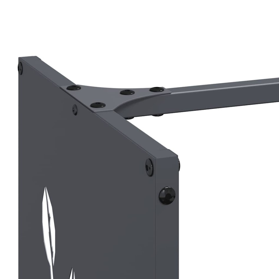 Leñero antracita 40x30x80 cm Acero laminado en