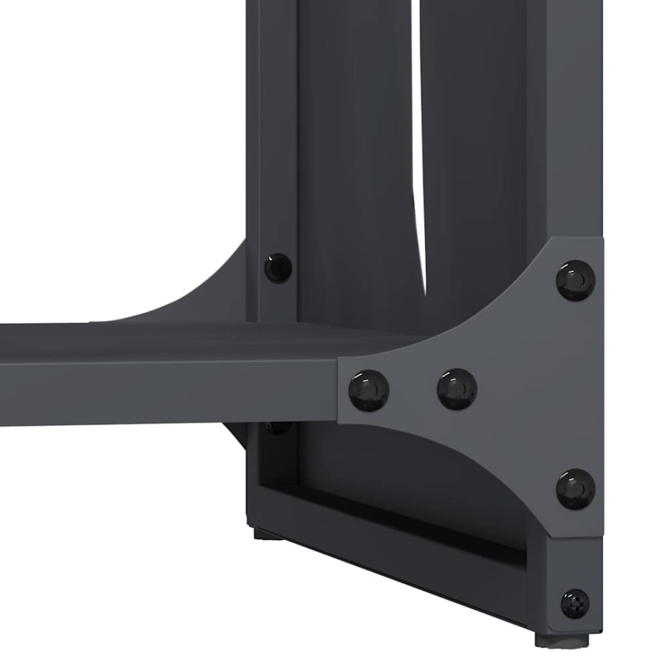 Leñero antracita 40x30x80 cm Acero laminado en