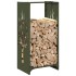 Leñero verde oliva 40x30x80 cm Acero laminado en