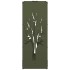Leñero verde oliva 40x30x80 cm Acero laminado en