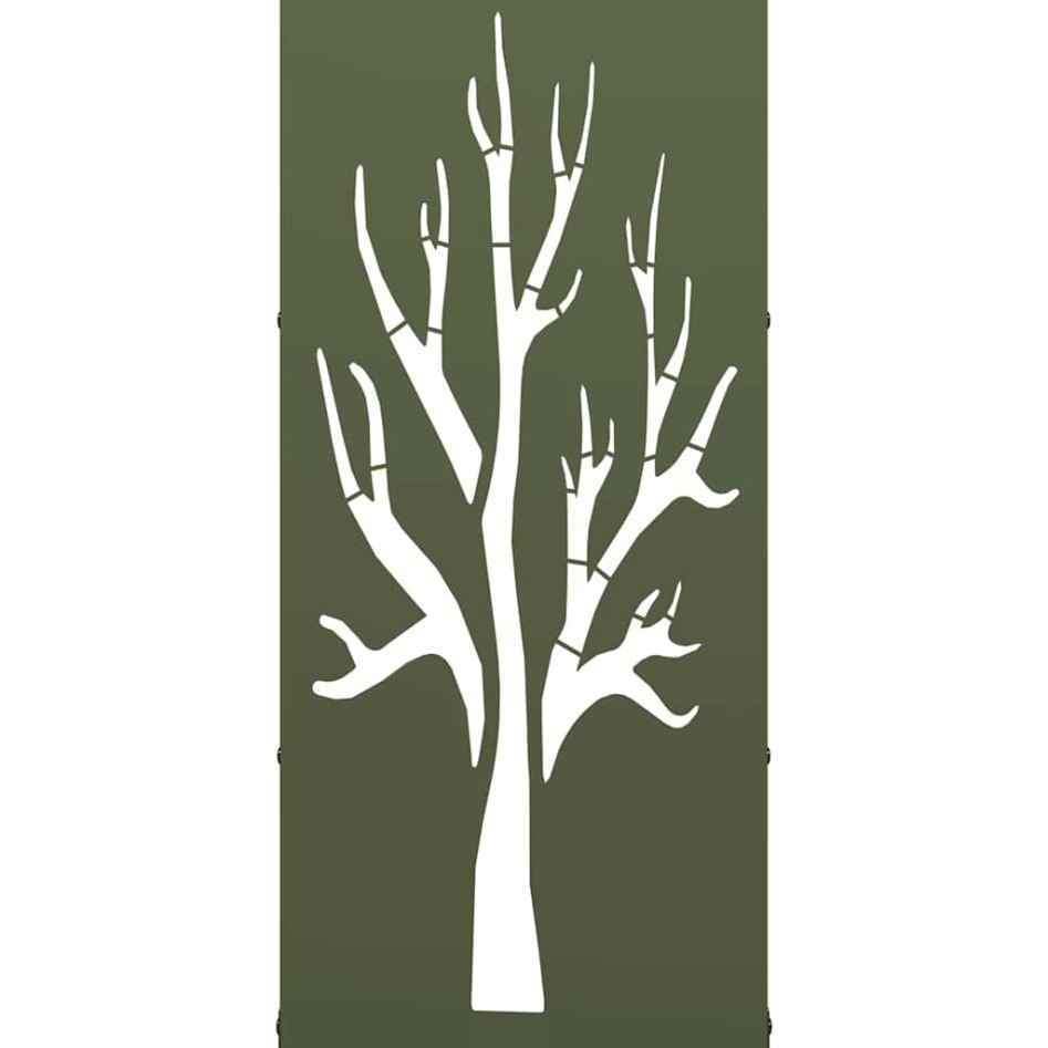Leñero verde oliva 40x30x80 cm Acero laminado en