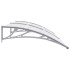 Marquesina para puerta PC gris 200x100