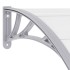 Marquesina para puerta PC gris 200x100