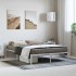Estructura de cama de metal blanca 135x190