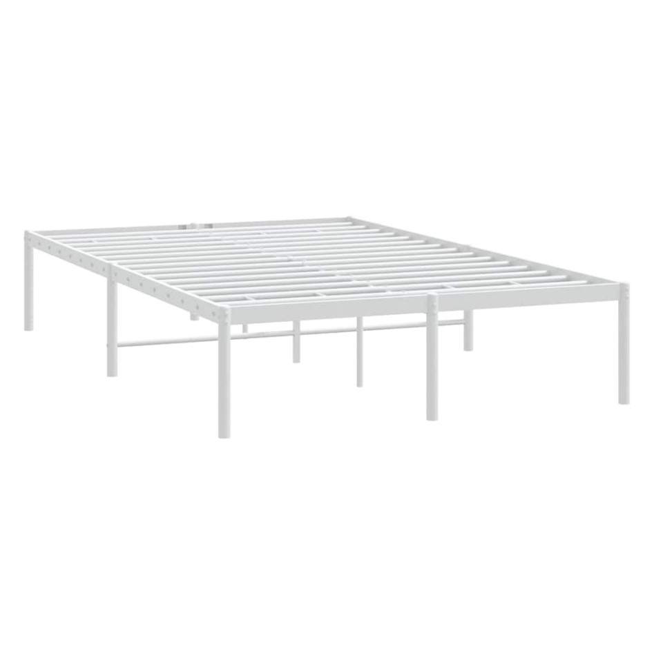 Estructura de cama de metal blanca 135x190