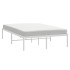 Estructura de cama de metal blanca 135x190