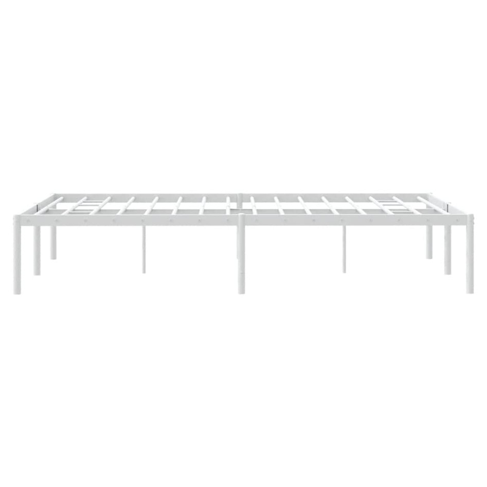 Estructura de cama de metal blanca 135x190