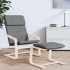 Sillón relajante de tela gris