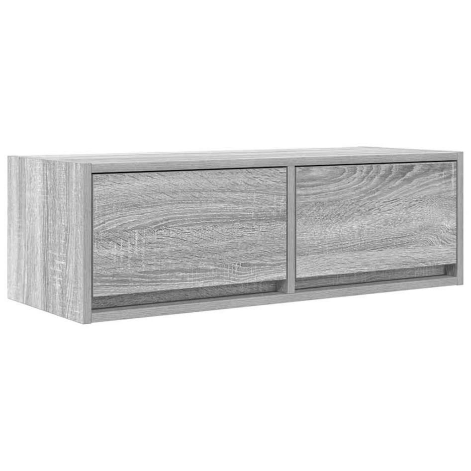 Mueble de TV madera de ingeniería gris Sonoma 80x31x25,5