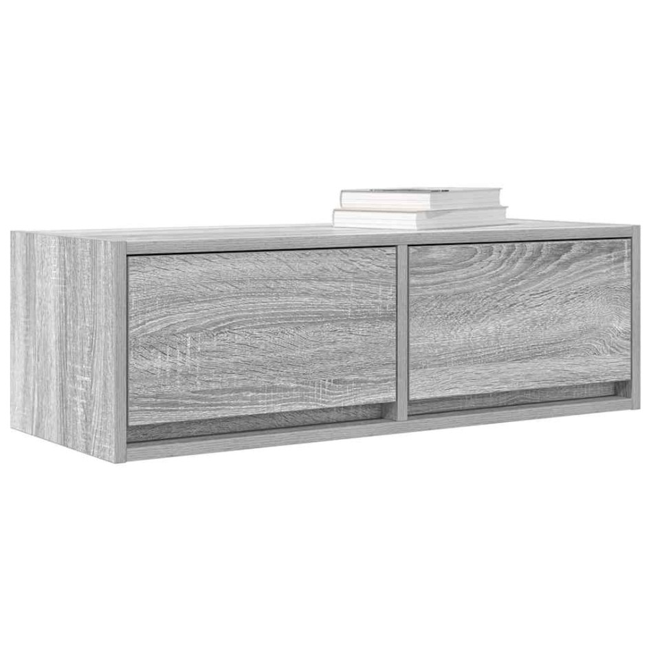 Mueble de TV madera de ingeniería gris Sonoma 80x31x25,5