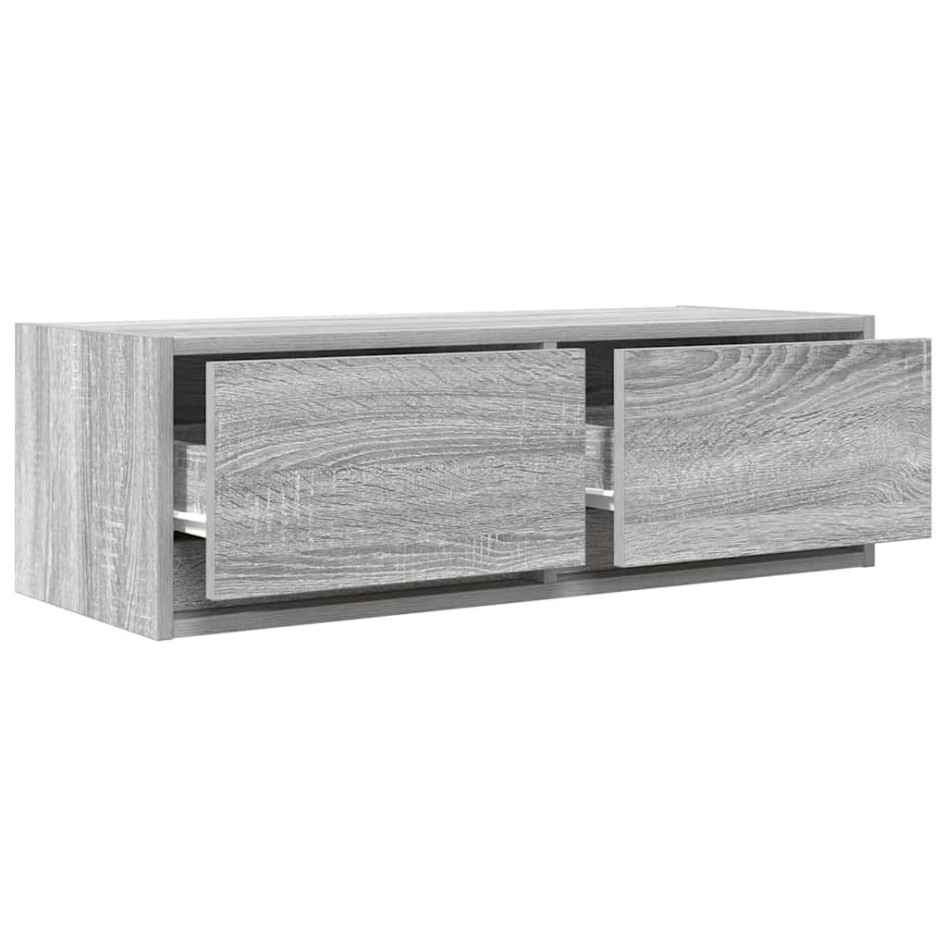 Mueble de TV madera de ingeniería gris Sonoma 80x31x25,5