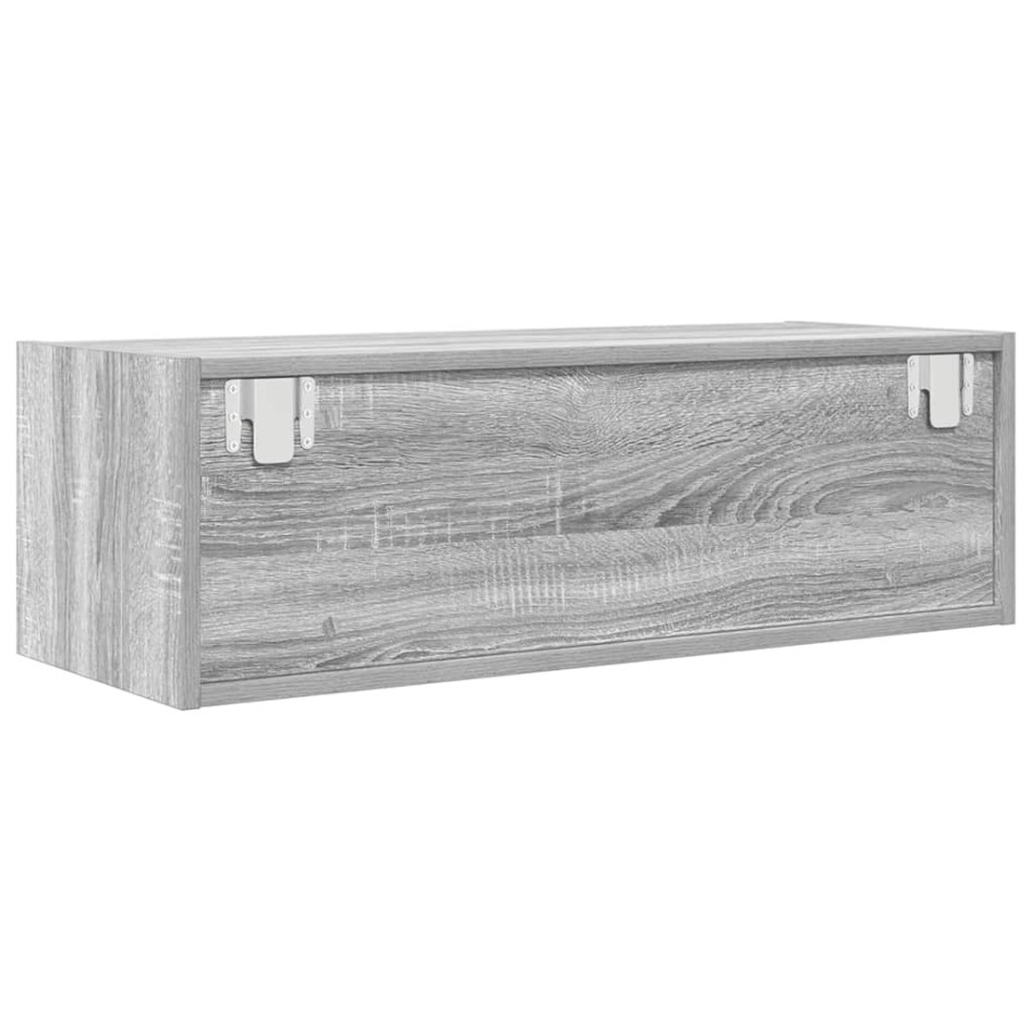 Mueble de TV madera de ingeniería gris Sonoma 80x31x25,5