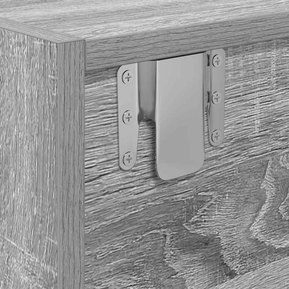 Mueble de TV madera de ingeniería gris Sonoma 80x31x25,5