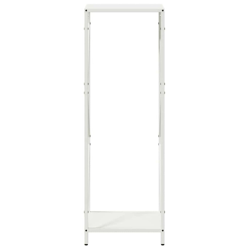 Leñero blanco 34x25x100 cm Acero laminado en