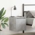 Mesillas de noche de pared 2 uds gris hormigón 38x34x40
