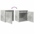 Mesillas de noche de pared 2 uds gris hormigón 38x34x40