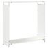 Leñero blanco 90x28x90 cm Acero laminado en