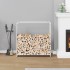 Leñero blanco 90x28x90 cm Acero laminado en