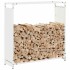 Leñero blanco 90x28x90 cm Acero laminado en