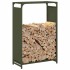 Leñero verde oliva 60x28x90 cm Acero laminado en