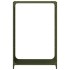 Leñero verde oliva 60x28x90 cm Acero laminado en