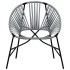 Silla de jardín con forma de huevo ratán sintético negro y