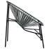 Silla de jardín con forma de huevo ratán sintético negro y