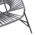 Silla de jardín con forma de huevo ratán sintético negro y