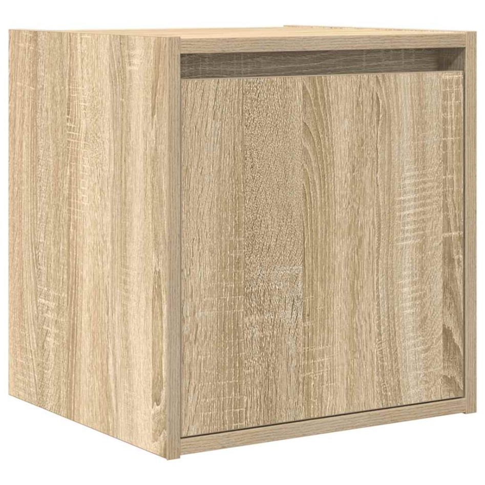Mesillas de noche de pared 2 uds roble Sonoma 38x34x40