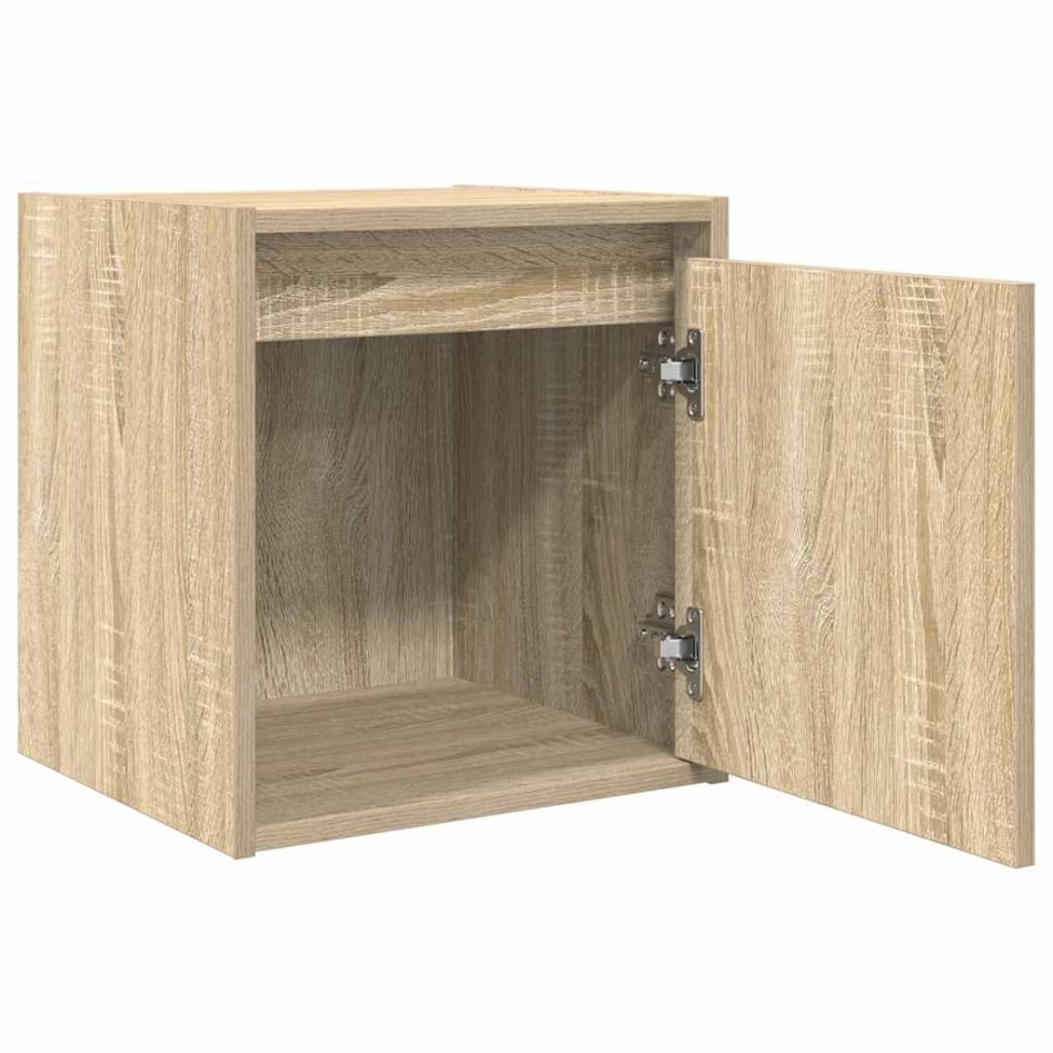 Mesillas de noche de pared 2 uds roble Sonoma 38x34x40